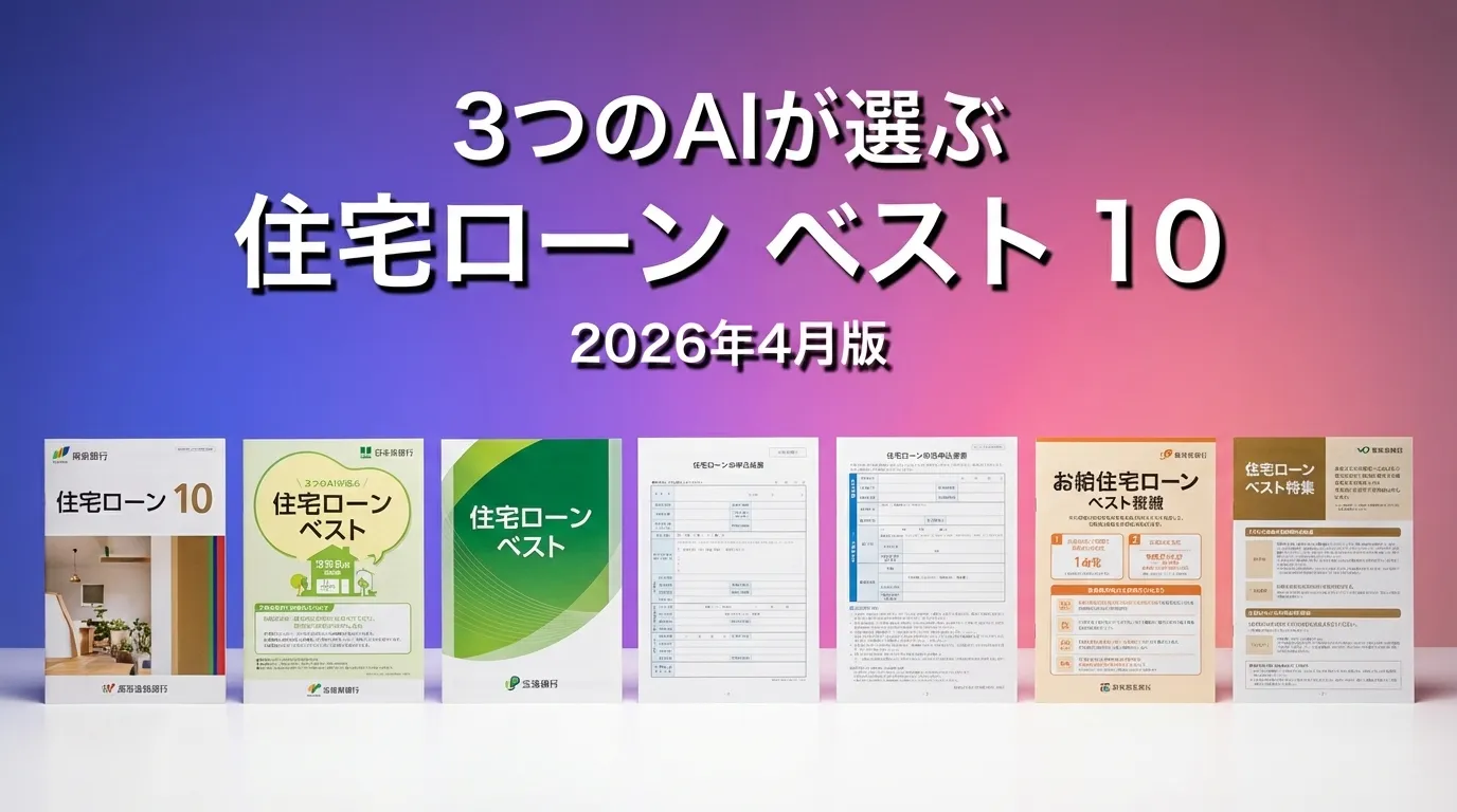 2026年4月版住宅ローンおすすめAIランキング